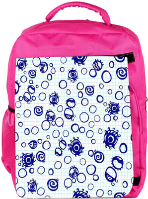 

Snoogg Eco Friendly Canvas Bubbles Blue Designer Backpack Rucksack School Travel Unisex Casual Canvas Bag Bookbag Satchel 5 L Backpack(Pink)