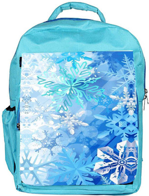 

Snoogg Eco Friendly Canvas Snowflakes Pattern 2534 Backpack Rucksack School Travel Unisex Casual Canvas Bag Bookbag Satchel 5 L Backpack(Blue)