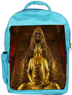

Snoogg Eco Friendly Canvas Bhudda Designer Backpack Rucksack School Travel Unisex Casual Canvas Bag Bookbag Satchel 5 L Backpack(Blue)