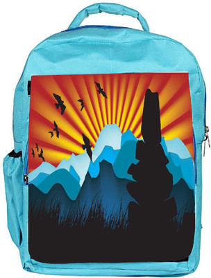 

Snoogg Eco Friendly Canvas Beautiful Landscape Background Backpack Rucksack School Travel Unisex Casual Canvas Bag Bookbag Satchel 5 L Backpack(Blue)