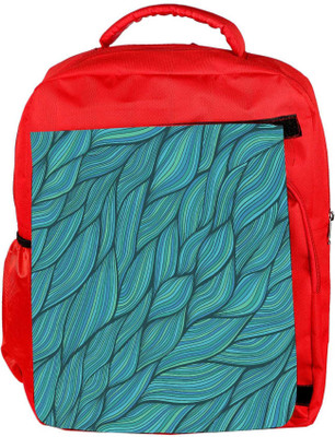 

Snoogg Eco Friendly Canvas Seamless Waves Texture Backpack Rucksack School Travel Unisex Casual Canvas Bag Bookbag Satchel 5 L Backpack(Red)