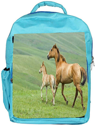 

Snoogg Eco Friendly Canvas Parental Horse Designer Backpack Rucksack School Travel Unisex Casual Canvas Bag Bookbag Satchel 5 L Backpack(Blue)