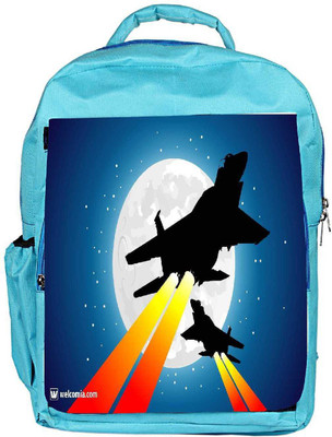 

Snoogg Eco Friendly Canvas Moon And Jet Fighters Backpack Rucksack School Travel Unisex Casual Canvas Bag Bookbag Satchel 5 L Backpack(Blue)