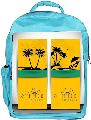 

Snoogg Eco Friendly Canvas Abstract Summer Background Backpack Rucksack School Travel Unisex Casual Canvas Bag Bookbag Satchel 5 L Backpack(Blue)