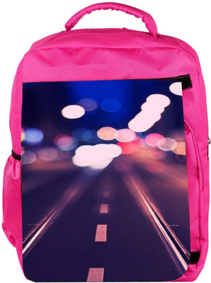 

Snoogg Eco Friendly Canvas Hazy Nights Backpack Rucksack School Travel Unisex Casual Canvas Bag Bookbag Satchel 5 L Backpack(Pink)