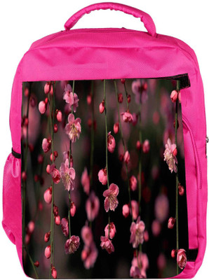 

Snoogg Eco Friendly Canvas Pink Simple Flowers Backpack Rucksack School Travel Unisex Casual Canvas Bag Bookbag Satchel 5 L Backpack(Pink)