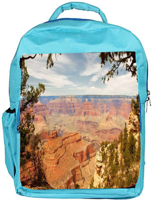 

Snoogg Eco Friendly Canvas Mountain View From Forest Designer Backpack Rucksack School Travel Unisex Casual Canvas Bag Bookbag Satchel 5 L Backpack(Blue)