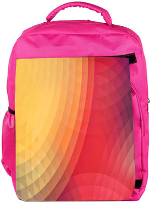 

Snoogg Eco Friendly Canvas Colorful Circles Designer Backpack Rucksack School Travel Unisex Casual Canvas Bag Bookbag Satchel 5 L Backpack(Pink)