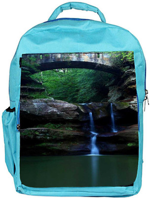 

Snoogg Eco Friendly Canvas Nature Waterfall Designer Backpack Rucksack School Travel Unisex Casual Canvas Bag Bookbag Satchel 5 L Backpack(Blue)