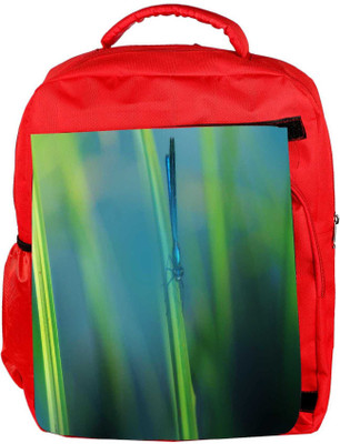 

Snoogg Eco Friendly Canvas Blue Dragonfly Designer Backpack Rucksack School Travel Unisex Casual Canvas Bag Bookbag Satchel 5 L Backpack(Red)