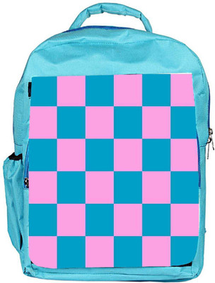 

Snoogg Eco Friendly Canvas Checkered Pattern 2447 Backpack Rucksack School Travel Unisex Casual Canvas Bag Bookbag Satchel 5 L Backpack(Blue)