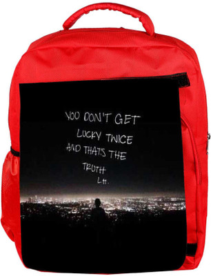 

Snoogg Eco Friendly Canvas You Donâ€™T Get Lucky Backpack Rucksack School Travel Unisex Casual Canvas Bag Bookbag Satchel 5 L Backpack(Red)