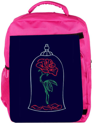 

Snoogg Eco Friendly Canvas Bell Rose Backpack Rucksack School Travel Unisex Casual Canvas Bag Bookbag Satchel 5 L Backpack(Pink)
