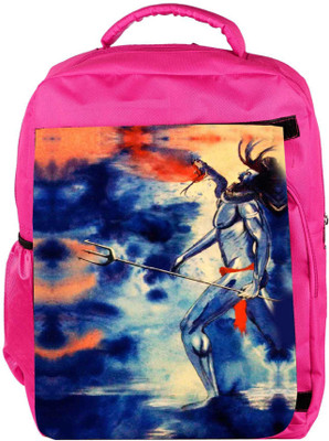 

Snoogg Eco Friendly Canvas Har Har Mahadev Backpack Rucksack School Travel Unisex Casual Canvas Bag Bookbag Satchel 5 L Backpack(Pink)