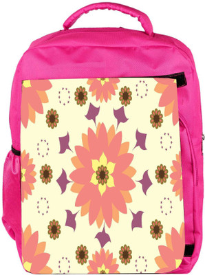 

Snoogg Eco Friendly Canvas Cream Floral Designer Backpack Rucksack School Travel Unisex Casual Canvas Bag Bookbag Satchel 5 L Backpack(Pink)