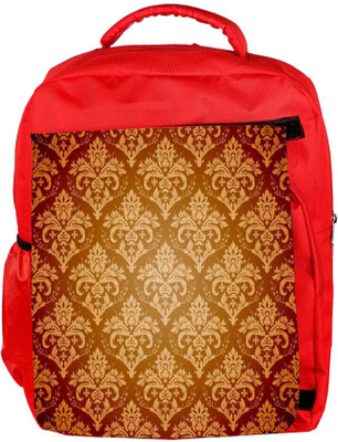 

Snoogg Eco Friendly Canvas Yellow Brown Pattern Designer Backpack Rucksack School Travel Unisex Casual Canvas Bag Bookbag Satchel 5 L Backpack(Red)