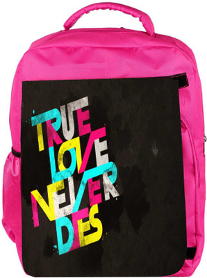 

Snoogg Eco Friendly Canvas True Love Never Dies Designer Backpack Rucksack School Travel Unisex Casual Canvas Bag Bookbag Satchel 5 L Backpack(Pink)