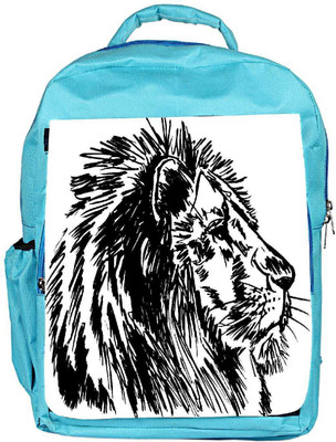 

Snoogg Eco Friendly Canvas Sketch Of A Big Male African Lion Vector Illustration Backpack Rucksack School Travel Unisex Casual Canvas Bag Bookbag Satchel 5 L Backpack(Blue)