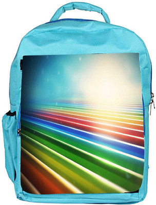 

Snoogg Eco Friendly Canvas Sunrise On Strips Designer Backpack Rucksack School Travel Unisex Casual Canvas Bag Bookbag Satchel 5 L Backpack(Blue)