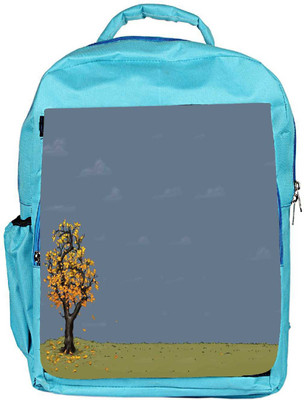 

Snoogg Eco Friendly Canvas Yellow Tree Designer Backpack Rucksack School Travel Unisex Casual Canvas Bag Bookbag Satchel 5 L Backpack(Blue)