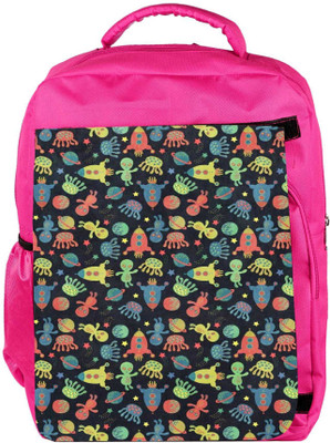

Snoogg Eco Friendly Canvas Alien Gone Crazy Backpack Rucksack School Travel Unisex Casual Canvas Bag Bookbag Satchel 5 L Backpack(Pink)