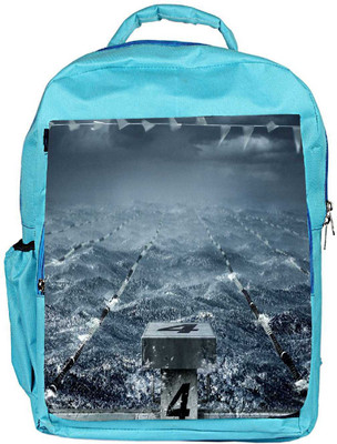 

Snoogg Eco Friendly Canvas Four Designer Backpack Rucksack School Travel Unisex Casual Canvas Bag Bookbag Satchel 5 L Backpack(Blue)