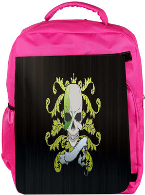 

Snoogg Eco Friendly Canvas Fury Of Skull Designer Backpack Rucksack School Travel Unisex Casual Canvas Bag Bookbag Satchel 5 L Backpack(Pink)