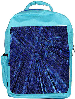 

Snoogg Eco Friendly Canvas Blue Grid Abstract Designer Backpack Rucksack School Travel Unisex Casual Canvas Bag Bookbag Satchel 5 L Backpack(Blue)