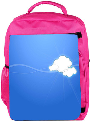 

Snoogg Eco Friendly Canvas White Clouds Designer Backpack Rucksack School Travel Unisex Casual Canvas Bag Bookbag Satchel 5 L Backpack(Pink)