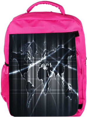 

Snoogg Eco Friendly Canvas Black Map Designer Backpack Rucksack School Travel Unisex Casual Canvas Bag Bookbag Satchel 5 L Backpack(Pink)