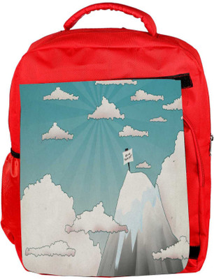 

Snoogg Eco Friendly Canvas Are We There Yet Designer Backpack Rucksack School Travel Unisex Casual Canvas Bag Bookbag Satchel 5 L Backpack(Red)