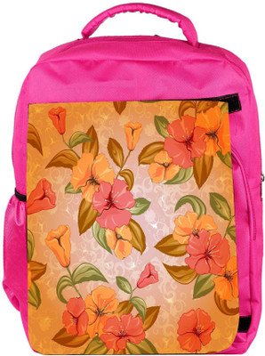 

Snoogg Eco Friendly Canvas Mixed Floral Pattern Designer Backpack Rucksack School Travel Unisex Casual Canvas Bag Bookbag Satchel 5 L Backpack(Pink)