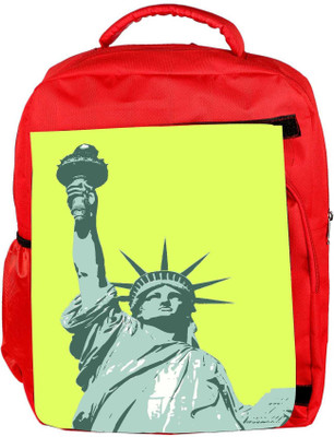 

Snoogg Eco Friendly Canvas Statue Of Liberty Backpack Rucksack School Travel Unisex Casual Canvas Bag Bookbag Satchel 5 L Backpack(Red)
