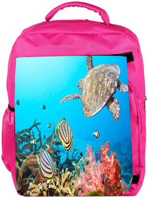 

Snoogg Eco Friendly Canvas Tortoise Designer Backpack Rucksack School Travel Unisex Casual Canvas Bag Bookbag Satchel 5 L Backpack(Pink)