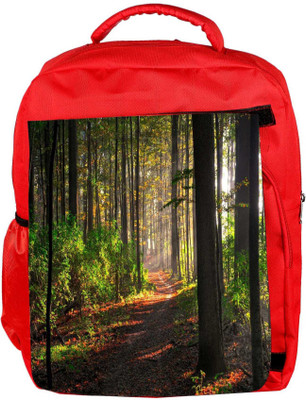 

Snoogg Eco Friendly Canvas Abstract Pathway Designer Backpack Rucksack School Travel Unisex Casual Canvas Bag Bookbag Satchel 5 L Backpack(Red)