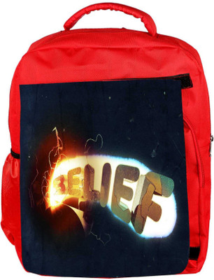 

Snoogg Eco Friendly Canvas Belief Designer Backpack Rucksack School Travel Unisex Casual Canvas Bag Bookbag Satchel 5 L Backpack(Red)