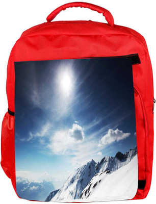 

Snoogg Eco Friendly Canvas Abstract Snow Designer Backpack Rucksack School Travel Unisex Casual Canvas Bag Bookbag Satchel 5 L Backpack(Red)