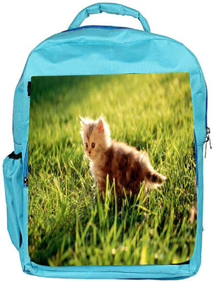 

Snoogg Eco Friendly Canvas Baby Cat Designer Backpack Rucksack School Travel Unisex Casual Canvas Bag Bookbag Satchel 5 L Backpack(Blue)