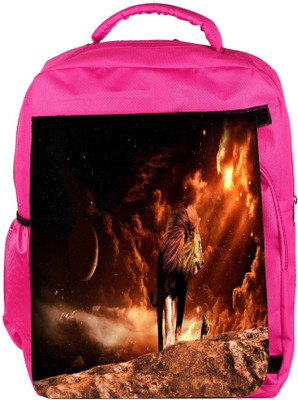 

Snoogg Eco Friendly Canvas Fury Lion Designer Backpack Rucksack School Travel Unisex Casual Canvas Bag Bookbag Satchel 5 L Backpack(Pink)
