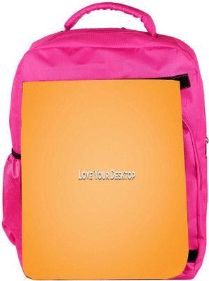 

Snoogg Eco Friendly Canvas Love Your Desktop Orange Designer Backpack Rucksack School Travel Unisex Casual Canvas Bag Bookbag Satchel 5 L Backpack(Pink)