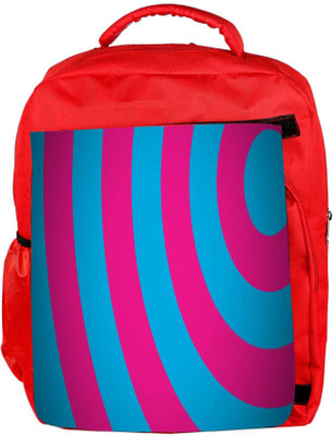 

Snoogg Eco Friendly Canvas Red And Blue Circles Designer Backpack Rucksack School Travel Unisex Casual Canvas Bag Bookbag Satchel 5 L Backpack(Red)