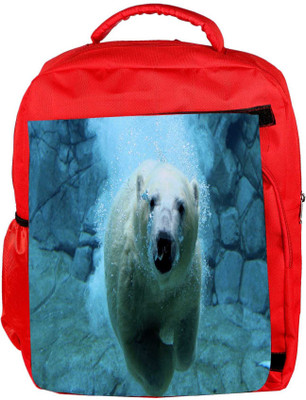 

Snoogg Eco Friendly Canvas Polar Beer Designer Backpack Rucksack School Travel Unisex Casual Canvas Bag Bookbag Satchel 5 L Backpack(Red)