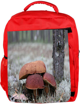 

Snoogg Eco Friendly Canvas Bread Mushrrom Designer Backpack Rucksack School Travel Unisex Casual Canvas Bag Bookbag Satchel 5 L Backpack(Red)