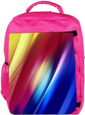 

Snoogg Eco Friendly Canvas Mixed Color Strips Designer Backpack Rucksack School Travel Unisex Casual Canvas Bag Bookbag Satchel 5 L Backpack(Pink)