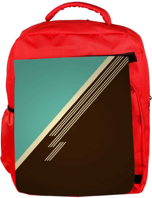 

Snoogg Eco Friendly Canvas Brown Lines Designer Backpack Rucksack School Travel Unisex Casual Canvas Bag Bookbag Satchel 5 L Backpack(Red)