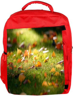 

Snoogg Eco Friendly Canvas Lake Side Forest Designer Backpack Rucksack School Travel Unisex Casual Canvas Bag Bookbag Satchel 5 L Backpack(Red)