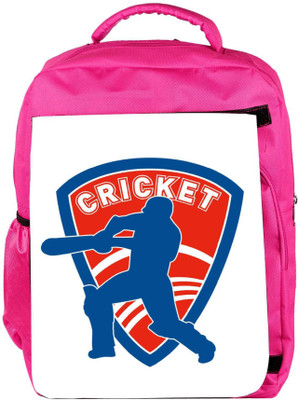

Snoogg Eco Friendly Canvas Cricket Logo Backpack Rucksack School Travel Unisex Casual Canvas Bag Bookbag Satchel 5 L Backpack(Pink)