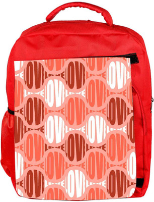 

Snoogg Eco Friendly Canvas Love Designer Backpack Rucksack School Travel Unisex Casual Canvas Bag Bookbag Satchel 5 L Backpack(Red)
