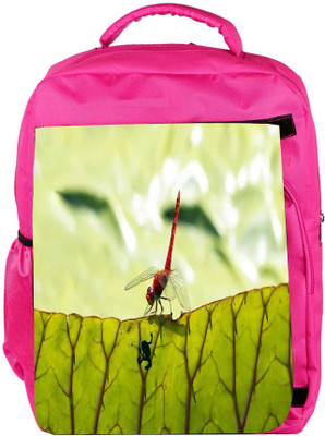 

Snoogg Eco Friendly Canvas Bloody Red Dragonfly Designer Backpack Rucksack School Travel Unisex Casual Canvas Bag Bookbag Satchel 5 L Backpack(Pink)
