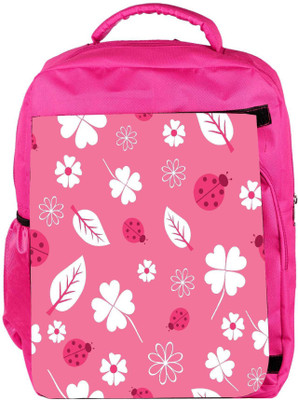

Snoogg Eco Friendly Canvas White Flower Designer Backpack Rucksack School Travel Unisex Casual Canvas Bag Bookbag Satchel 5 L Backpack(Pink)